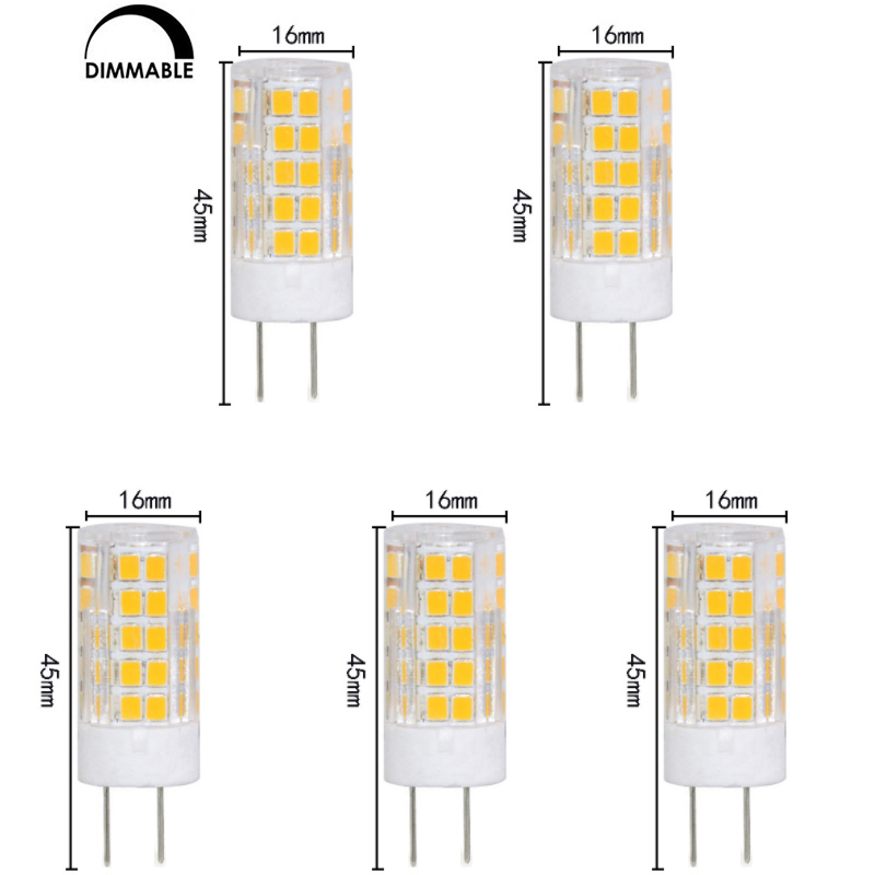 AC100-130V, Dimmable T4 GY8.6 LED Bulb, 3.5Watts, 35W Equivalent, 5-Pack